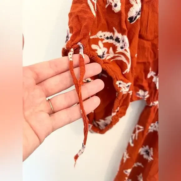 Christy Dawn Mia dress in Crimson Vine Cottagecore orange floral XS sustainable - Picture 7 of 14